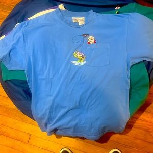 VERY RARE VINTAGE Dopey & Grumpy Fishing Disney Shirt